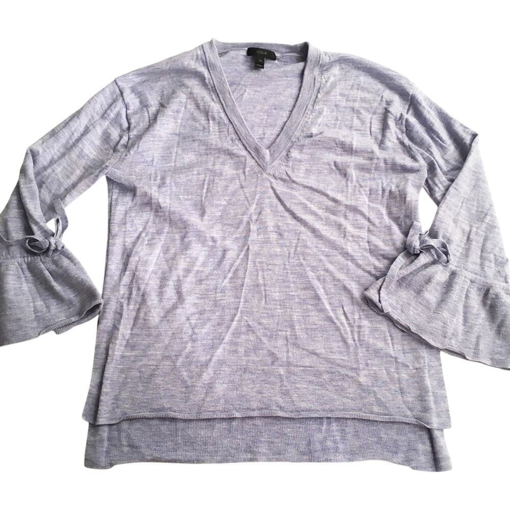 Women's J. Crew Bell sleeve sweater sz M Womens V-Neck Sweater